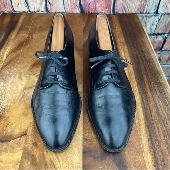 𝅺ROBERT Clergerie Paris Men’s Leather Oxfords in Black Size Men’s Fr 40.5 US 7.5 - Picture 3 of 12